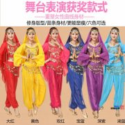 Indian Dance Costume Adult Women's Belly Dance Performance Outfit New Bell Sleeve Ethnic Style Stage Show Costume - Image 3