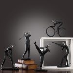 Nordic Modern Black Sports Figure Model Customizable Decorative Ornaments Home Decorations Living Room Personalized Displays