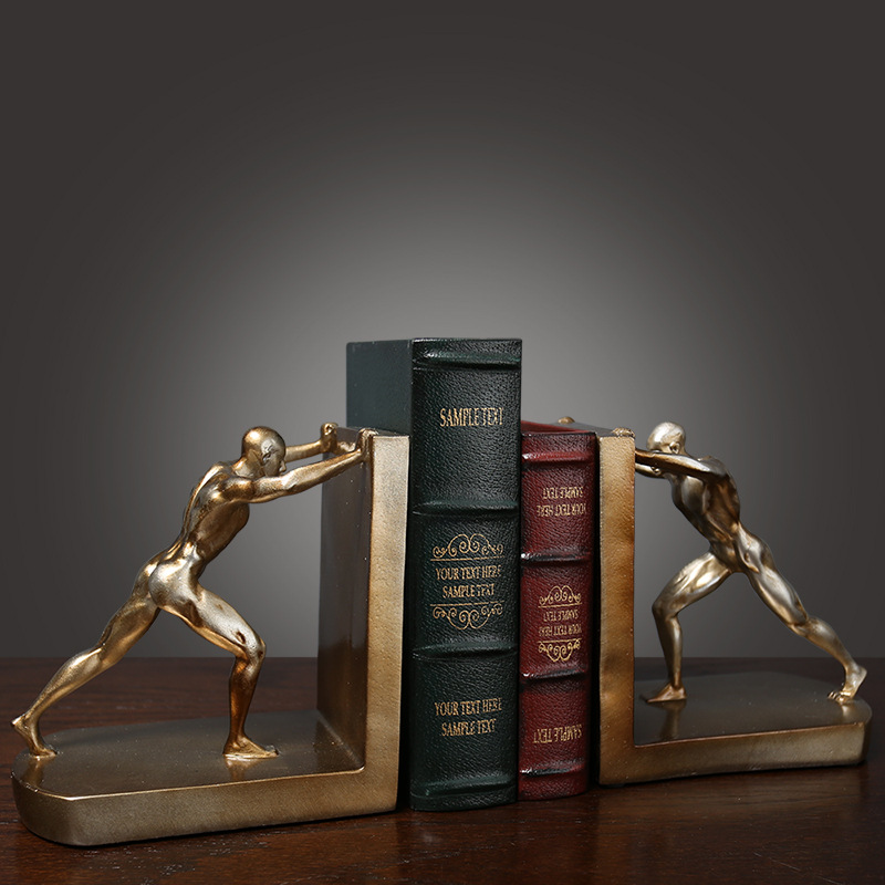10332874714_873513809.jpg European Style Retro Customizable Decorative Ornament Bookends Ideal for Office Decorations and Sports Themed Accessories - Image 1