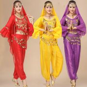 Indian Dance Costume Adult Women's Belly Dance Performance Outfit New Bell Sleeve Ethnic Style Stage Show Costume - Image 2