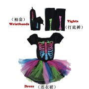 Halloween Cosplay Zombie Costume Adult Stage Performance Makeup Dance Party Rainbow Skeleton Frame Ghost Outfit - Image 6