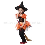 Halloween Cosplay Witch Costume for Children with Hat Christmas Party Performance Skirt Adult Stage Performance Costume - Image 2