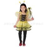 Halloween New Children's Bee Fairy Costume Masquerade Performance Clothes Kindergarten Drama Bee Performance Outfit