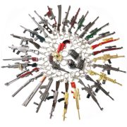 Creative Custom Metal Keychain 12cm Weapon Model from 'Eating Chicken' Game Classic Gift for Gaming Lovers - Image 3