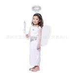 Elegant White Angel Costume for Children Suitable for School Play Performances and Nursery Events Halloween Theme