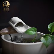 Ceramic Fish Tank Water Flowing Fountain Office Living Room Desktop Decoration Wealth Attractor Humidifier Delivery - Image 3