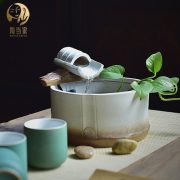 Creative Ceramic Water Fountain Ornament Miniature Flowing Stream Decor for Living Room Office Aquarium Wholesale Gift - Image 2