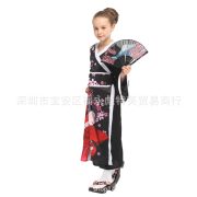Halloween Children's Japanese Kimono Makeup Ball Performance Costume School Play Event Stage Performance Outfit - Image 2