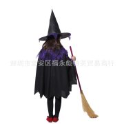 Halloween Cosplay Children's Performance Costume Witch Robe Cape Christmas Masquerade Women's Witch Performance Outfit - Image 5