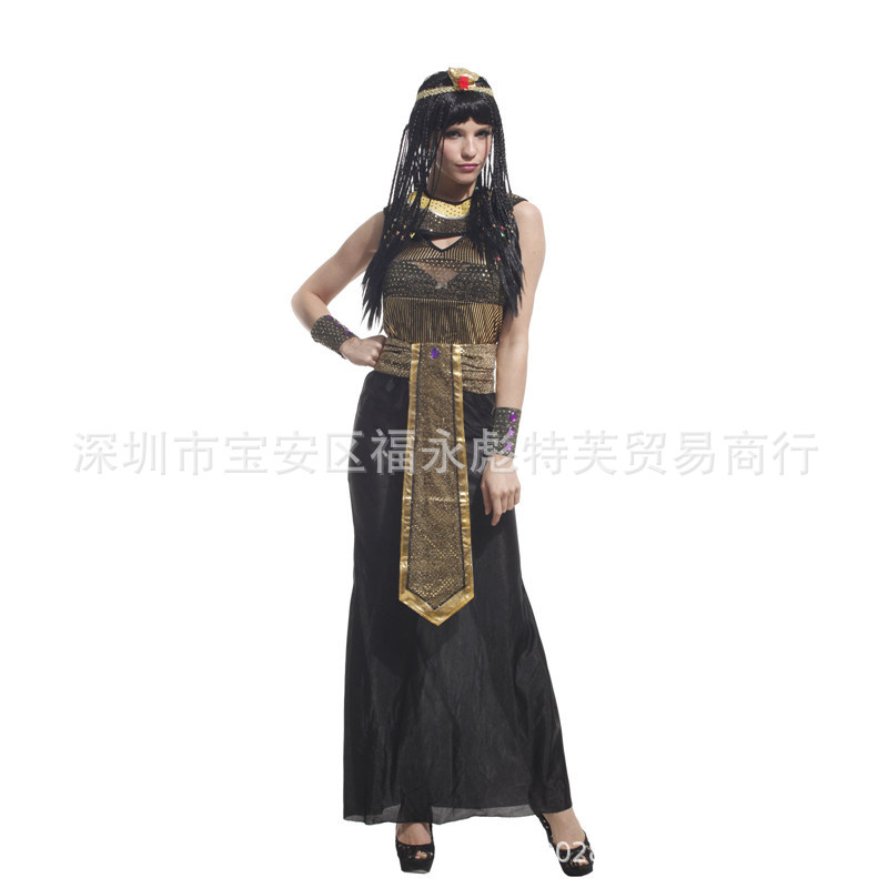10760995926_1457541879.jpg Adult Stage Performance Costume Halloween Cosplay Egyptian Queen Princess Performance Clothes for Masquerade Ball - Image 1