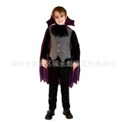 Children's Halloween Cosplay Vampire Robe Stage Performance Costume for Boys Christmas Masquerade Ball Dress-up Clothes