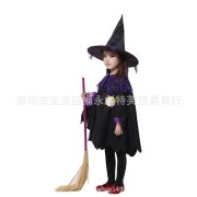 Halloween Cosplay Children's Performance Costume Witch Robe Cape Christmas Masquerade Women's Witch Performance Outfit - Image 3