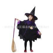 Halloween Cosplay Children's Performance Costume Witch Robe Cape Christmas Masquerade Women's Witch Performance Outfit - Image 2