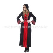 Adult Stage Performance Costume Halloween Gothy Robe Witch Hat Outfit for Masquerade Party Cosplay Witch Performance - Image 4