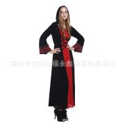 Adult Stage Performance Costume Halloween Gothy Robe Witch Hat Outfit for Masquerade Party Cosplay Witch Performance - Image 2