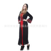 Adult Stage Performance Costume Halloween Gothy Robe Witch Hat Outfit for Masquerade Party Cosplay Witch Performance - Image 3