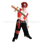 Halloween Pirate Performance Costume Adult Stage Makeup Dance Clothes Children's Male Pirate Show Outfit Direct Factory Sale