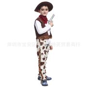 Adult Stage Performance Costume Western Cowboy Men's Outfit Halloween Cosplay Children's Performance Clothes Set - Image 4