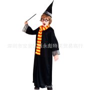 Harry Potter Themed Magic Costume Set for Children Men Halloween Stage Performance Outfit Wizard Show Costume - Image 2