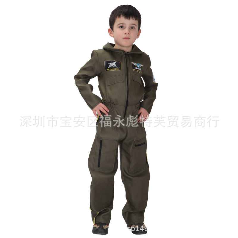 10824416459_1457541879.jpg Children's Cosplay Astronaut Suit Halloween Party Space Explorer Air Force Performance Costume Adult Stage Show Outfit - Image 1