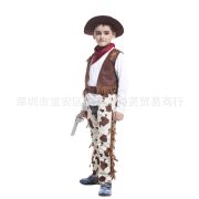 Adult Stage Performance Costume Western Cowboy Men's Outfit Halloween Cosplay Children's Performance Clothes Set - Image 3