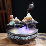 Ceramic Flowing Water Fountain Ornament Indoor Office Home Decorative Piece for Good Luck Feng Shui Ideal Housewarming Gift - Image 5