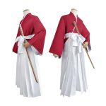 浪客剑心 Adult Stage Performance Costume Cosplay Clothing Kimono Swordsmanship Uniform for Adults Traditional Japanese Costume
