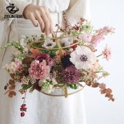 铁艺花架花篮金属几何插花蓝子手环花艺资材家居美式风格手工仿古 - Image 2