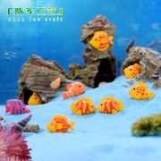 Customizable Cartoon Fish DIY Micro Landscape Aquarium Decoration Plastic Keychain Creative Resin Craft Ornament