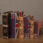 American Vintage Decorative Ornament Fake Book Model for Office Study Retro Decoration Photography Prop Craft Display