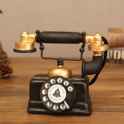 American Style Telephones Customizable Decorative Ornaments Resin Craft Home Living Room Shop Bar Desktop Industrial Style Landline Phone Model - Image 3
