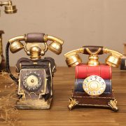 American Style Telephones Customizable Decorative Ornaments Resin Craft Home Living Room Shop Bar Desktop Industrial Style Landline Phone Model - Image 2