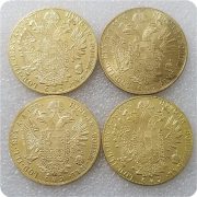 Antique Style Brass Custom Metal Medal Badge Collection 4 Pieces Austria 1877 1890 1894 1915 Vintage Souvenir - Image 2