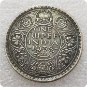 Antique Style Indian Commemorative Coin 1938 1939 Brass Material Silver Dollar Wholesale Custom Metal Medal Badge - Image 2