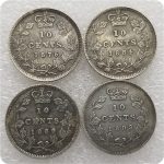 Antique Style Canadian Silver Dollar Custom Metal Medal Badge 10 Cents Coin Replica for Collectors and Enthusiasts