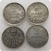 Antique Style Canadian Silver Dollar Custom Metal Medal Badge 10 Cents Coin Replica for Collectors and Enthusiasts