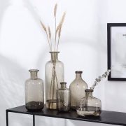 TongShengYuan Nordic Retro Transparent Light Coffee Bubble Glass Vase Customizable Decorative Ornaments for Home Decoration Photography Props Floral Arrangement