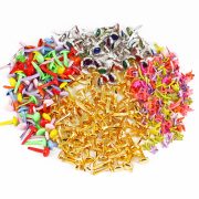 Custom Metal Medal Badge Round Colorful Double Foot Nail Sheep Horn Mushroom Nail Children's Handcraft DIY Material - Image 6
