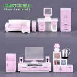 Modern Home Small Furniture TV Cabinet Resin Ornament Customizable Decorative Item Computer Water Dispenser Vanity Mirror