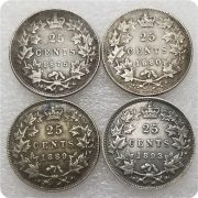 Antique Style Canadian Silver Dollar Custom Metal Medal Badge 1875 1880 1889 1893 Canada 25 Cents Craftwork