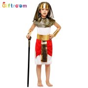Egyptian Prince Pharaoh Red Skirt Costume for Boys Halloween Cosplay Adult Stage Performance Role-playing Outfit Theatrical Costume - Image 3