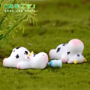 Chen Jun Craft Miniature Landscape Decorative Resin Ornament Adorable Cow Garden Potted Plant Decoration Customizable - Image 5