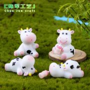 Chen Jun Craft Miniature Landscape Decorative Resin Ornament Adorable Cow Garden Potted Plant Decoration Customizable - Image 2