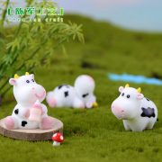 Chen Jun Craft Miniature Landscape Decorative Resin Ornament Adorable Cow Garden Potted Plant Decoration Customizable - Image 3