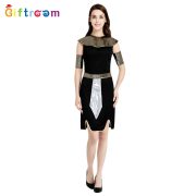Elegant Pharaoh Queen Couple Costume Adult Stage Performance Egyptian Black Outfit Role Play Show Suit - Image 3