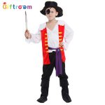 Adult Cosplay Caribbean Pirate Role-playing Costume Stage Performance Outfit Handsome Little Pirate Suit for Drama Show