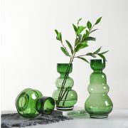 【彤昇源】玻璃花瓶牛油果绿色水培容器家居饰品摆件创意轻奢风格 - Image 2