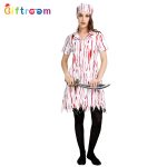Adult Carnival Masquerade Cosplay Costume Female Terror Chef Role-playing Stage Performance Outfit for Events and Parties