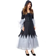 Elastic Halloween Witch Costume Long Robe Adult Cosplay Magic Witch Role-playing Outfit for Women Stage Performance - Image 3