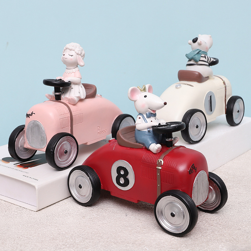 11968197076_463515064.jpg Creative Cartoon Animal Resin Money Box Customizable Decorative Ornaments Retro Home Decoration Ideal Children's Gift - Image 1